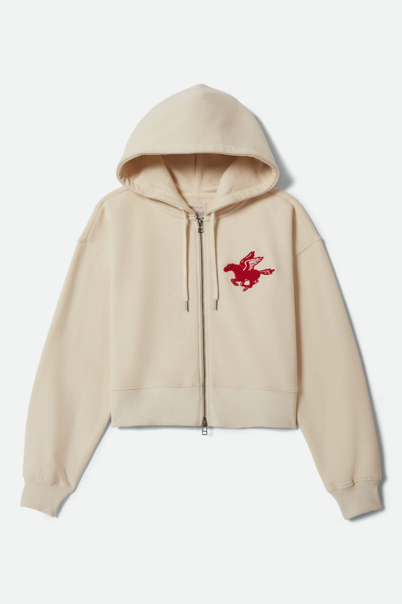 Brixton Pegasus Zip Hood in Whitecap