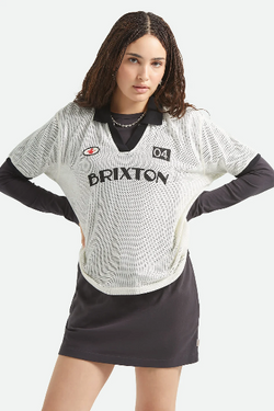 Brixton Varsity T-Shirt in Off White/Black