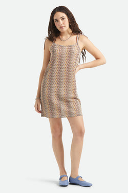 Brixton The Cabana Mesh Tunic Dress in Multicolor Zigzag