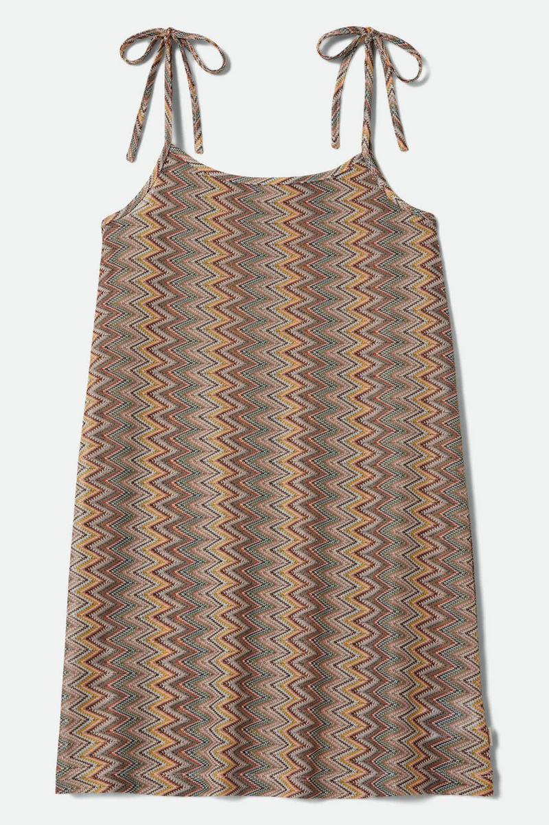 Brixton The Cabana Mesh Tunic Dress in Multicolor Zigzag