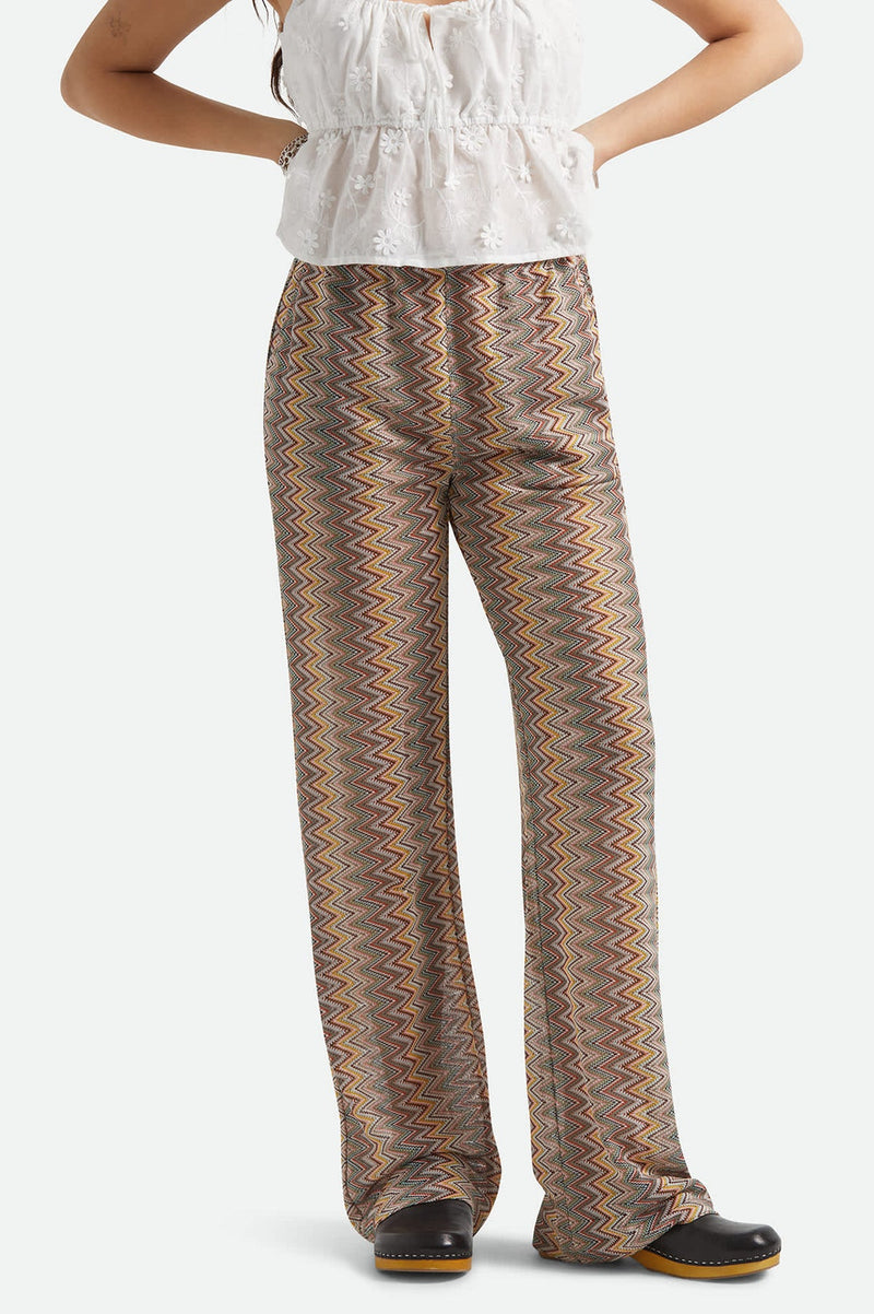 Brixton The Cabana Mesh Lounge Pant in Multicolor Zigzag