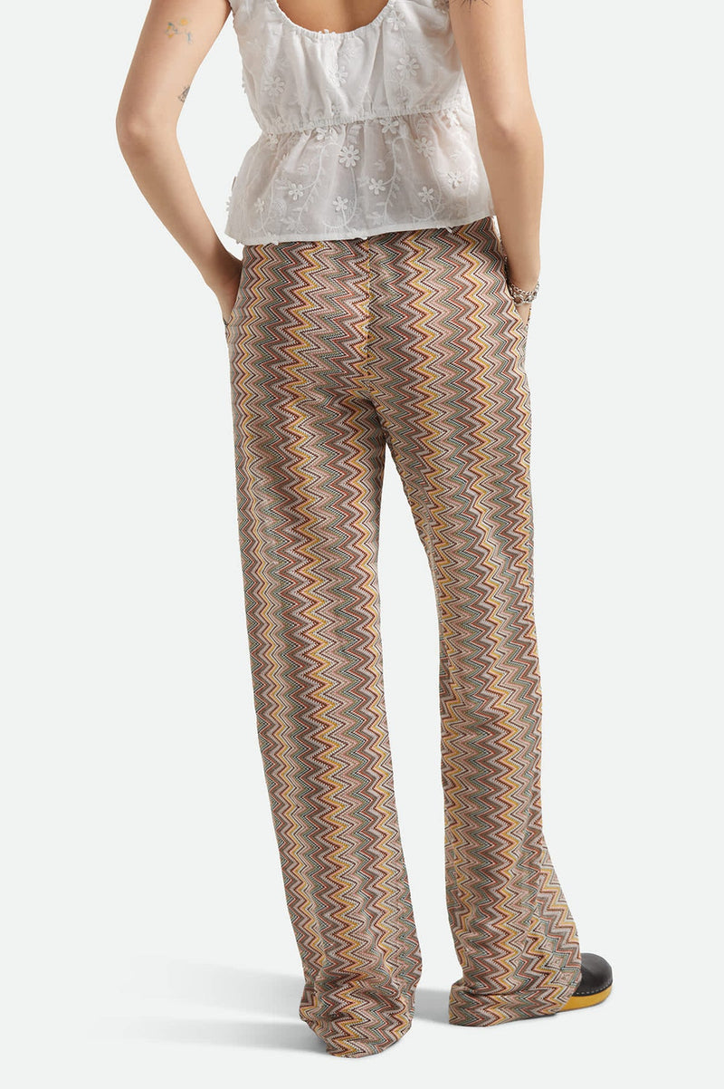 Brixton The Cabana Mesh Lounge Pant in Multicolor Zigzag