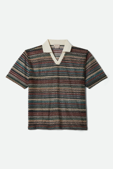 Brixton Varsity T- Shirt in Multi Retro Stripe