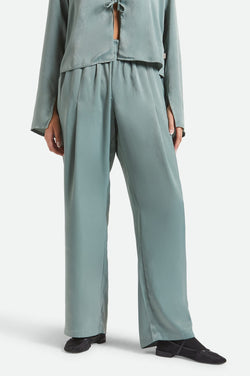 Brixton SoHo Silky Pant in Blue Green Shine