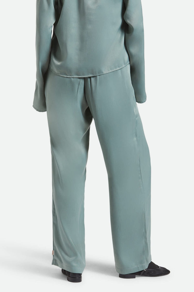 Brixton SoHo Silky Pant in Blue Green Shine