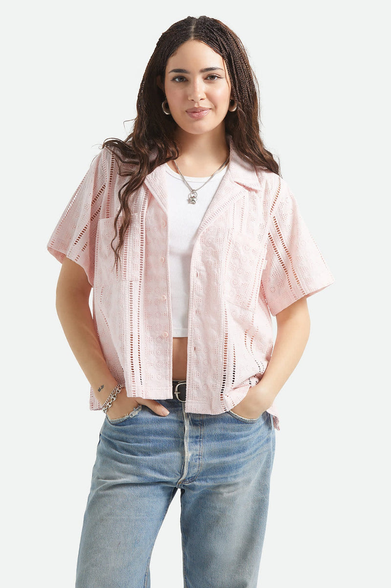 Brixton Paradise Lounge Shirt in Chalk Pink