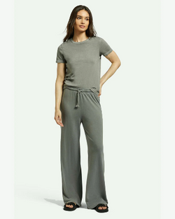 Brixton Carefree Organic Garment Dye Lounge Pant in Washed Black