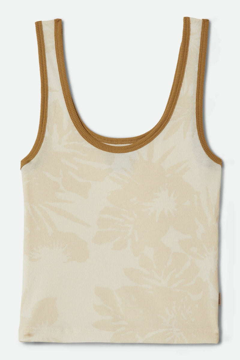 Brixton Ringer Organic A-Tank in Off White/Olive Stone