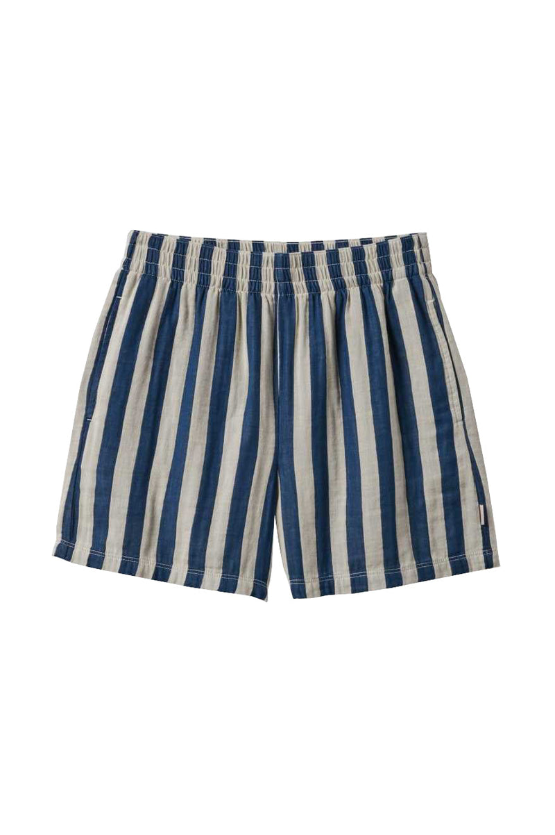 Brixton Mykonos Stripe Boxer Short in Deep Sea