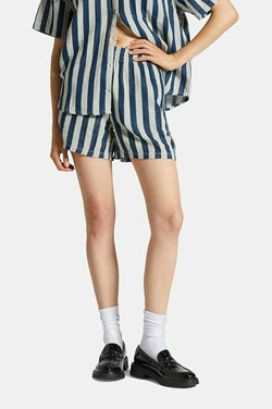 Brixton Mykonos Stripe Boxer Short in Deep Sea