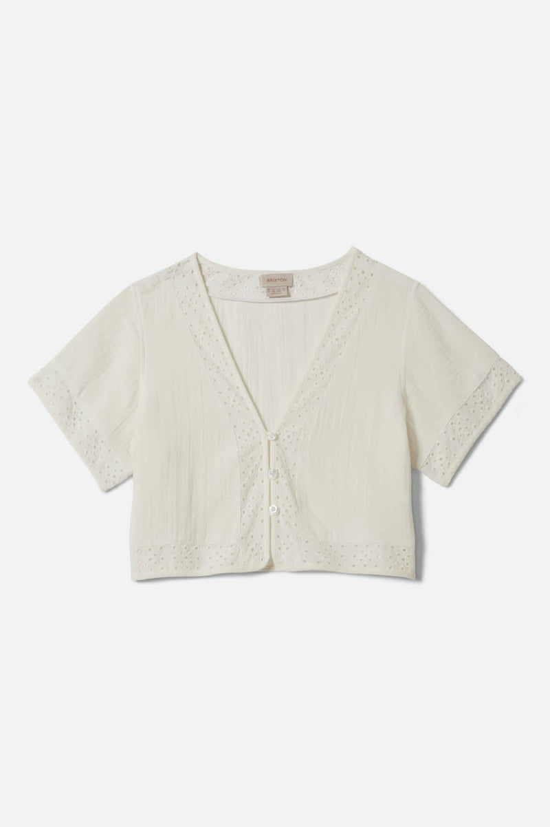 Brixton Seaside Eyelet Top in Eyelet White