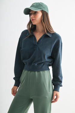 Mono B Highland Jacquard Collar Pullover