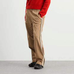 Obey Astrid Side Stripe Pant in Tan Faded Wash