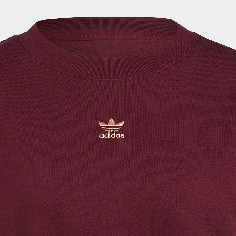 Adidas Essential Fleece Pullover in Maroon