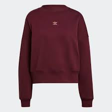 Adidas Essential Fleece Pullover in Maroon