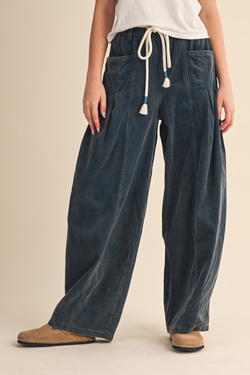 &merci Washed Corduroy Pleated Barrel Pants