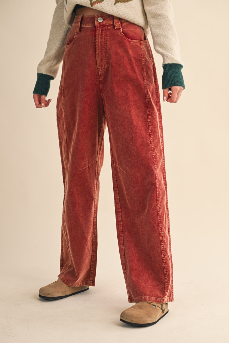 &merci Corduroy High Waist Wide Leg Pants