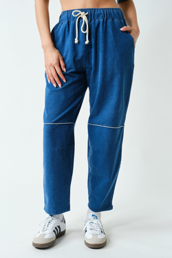 Mono B Cotton Blend Mineral Wash Straight Leg Pants