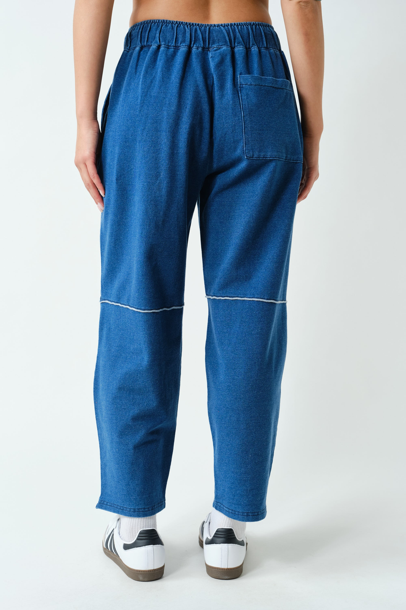 Mono B Cotton Blend Mineral Wash Straight Leg Pants