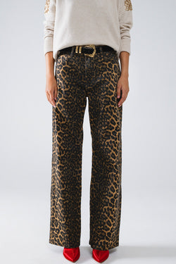Q2 Leopard Print Pants