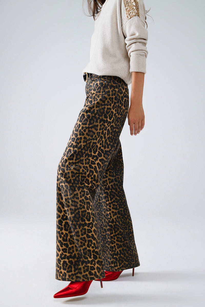 Q2 Leopard Print Pants