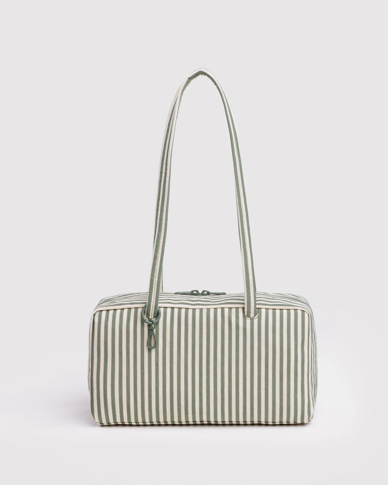 Baggu Nylon Bowler Bag in Sage Stripe