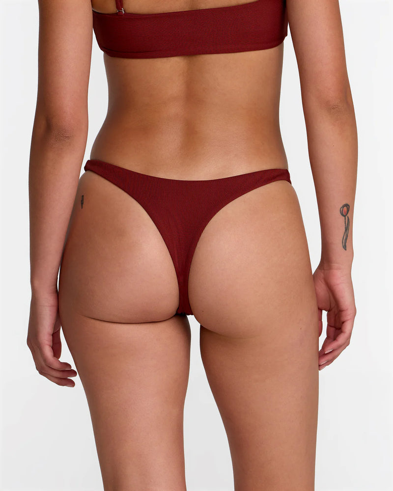 RVCA Micro Rib Ultra Skimpy Bottom Madder Brown