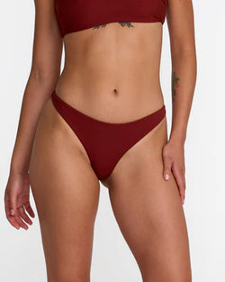RVCA Micro Rib Ultra Skimpy Bottom Madder Brown