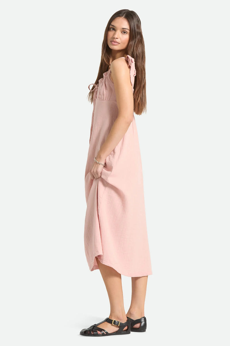 Brixton The Tie Dress in Silver Pink