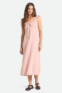 Brixton The Tie Dress in Silver Pink