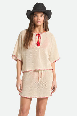 Brixton The Crochet Cover Up in Timeless Taupe