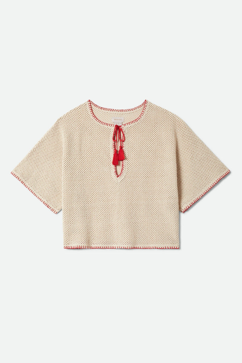 Brixton The Crochet Cover Up in Timeless Taupe