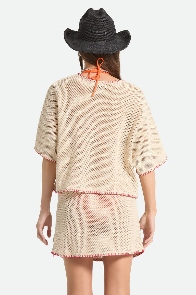 Brixton The Crochet Cover Up in Timeless Taupe