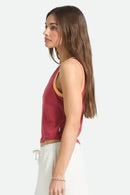 Brixton Carefree Organic Gd Cropped Tank in Robust Red