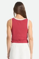 Brixton Carefree Organic Gd Cropped Tank in Robust Red
