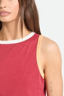 Brixton Carefree Organic Gd Cropped Tank in Robust Red
