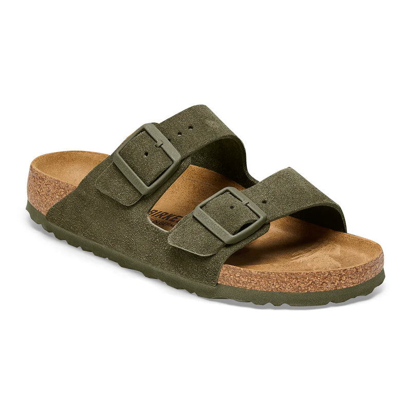 Birkenstock Leather Suede Thyme Narrow Fit