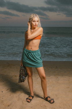 Brixton Carefree Organic GD Lounge Skirt Mediterranean Teal