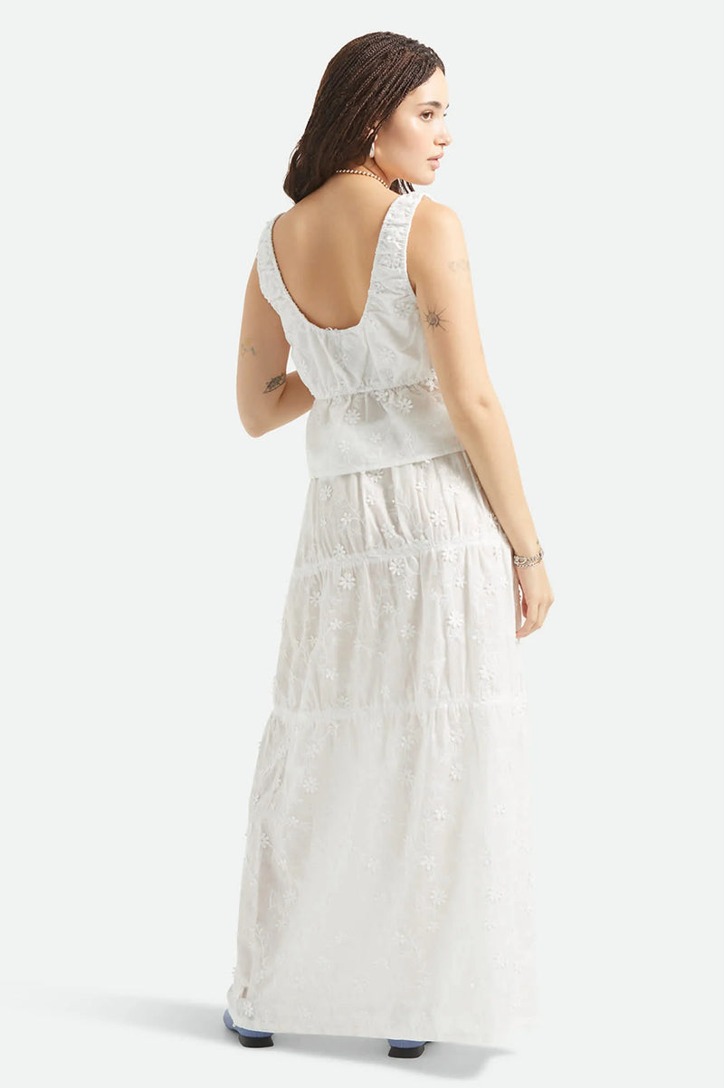 Brixton The Abigail Tie Top Off White Floral