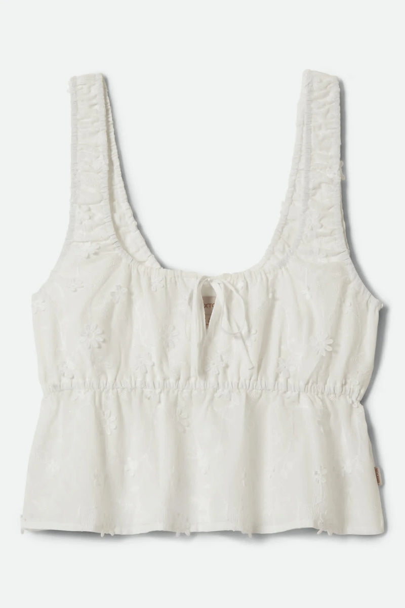 Brixton The Abigail Tie Top Off White Floral