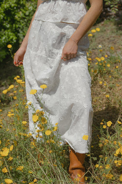 Brixton the Abigail Skirt Off White Floral