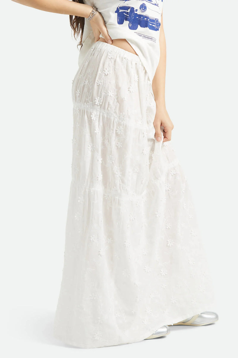 Brixton the Abigail Skirt Off White Floral