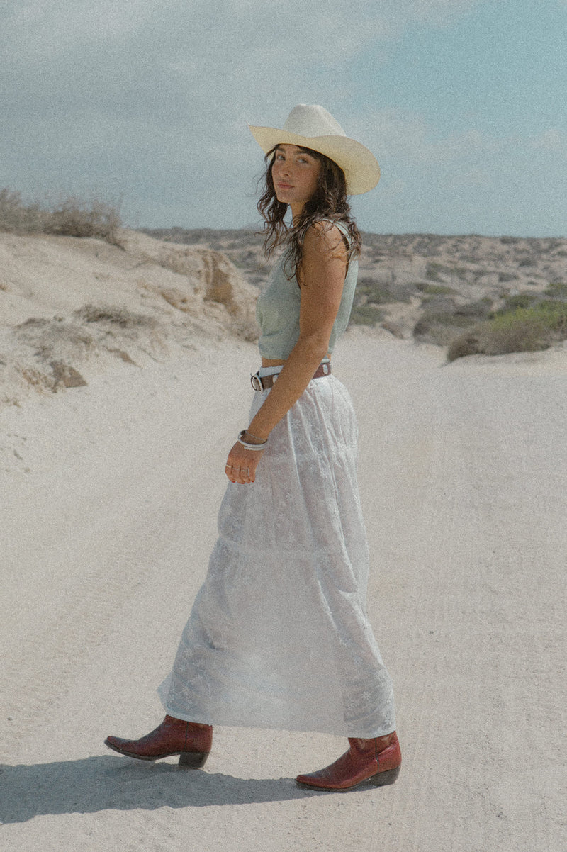 Brixton the Abigail Skirt Off White Floral