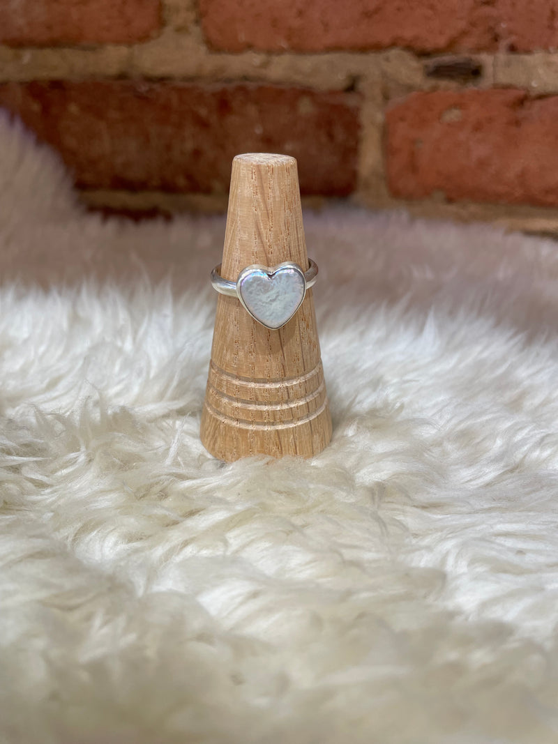 Leora Coronel Jewelry Pearl Heart Ring