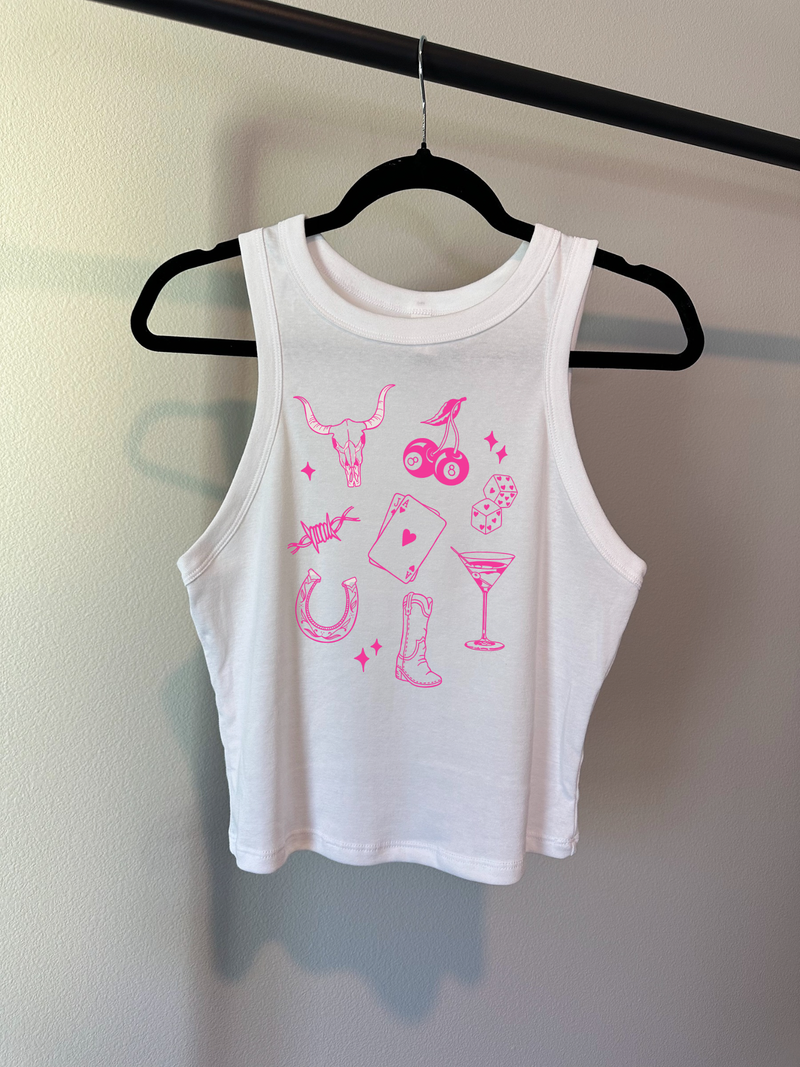 Western Martini Cropped Tank