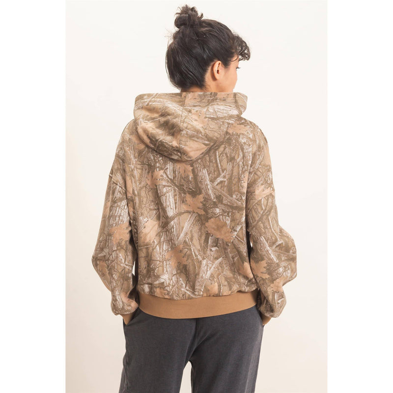 HYFVE Tree Camouflage Hoodie With Kangaroo Pocket