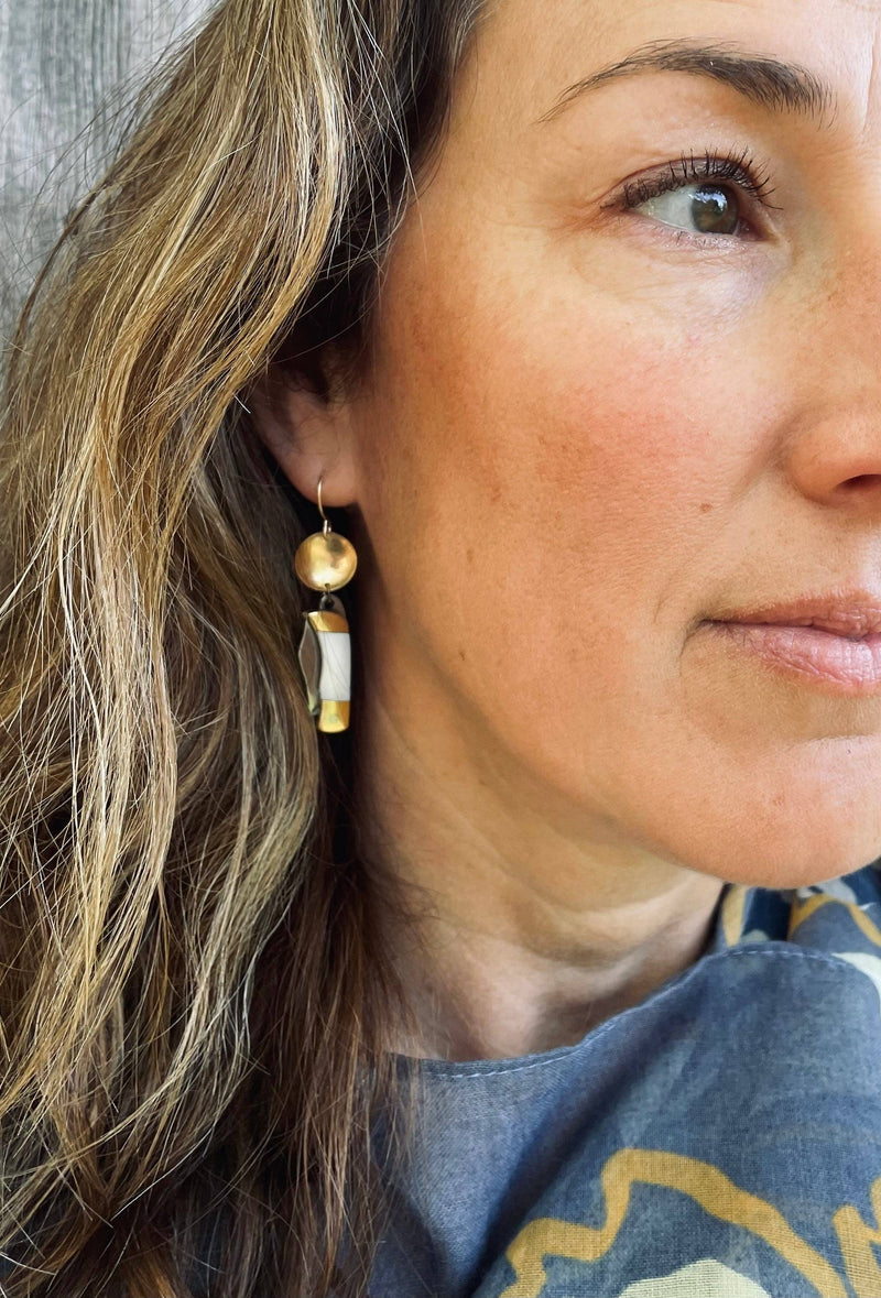 Fluff Hardware Billie Earrings (Mother of Pearl)