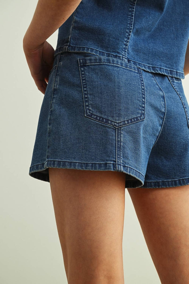 MIOU MUSE STRETCH DENIM SHORTS