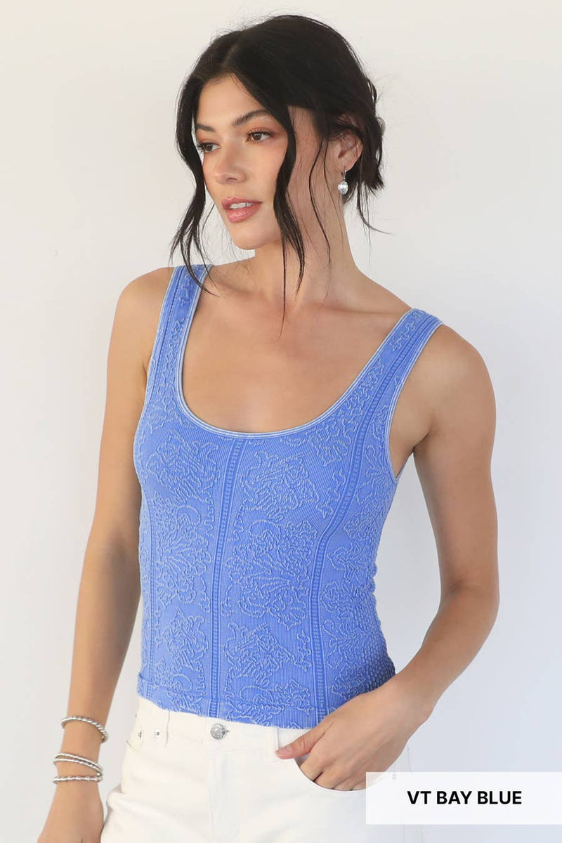 Nikibiki Vintage Reversible Textured Top
