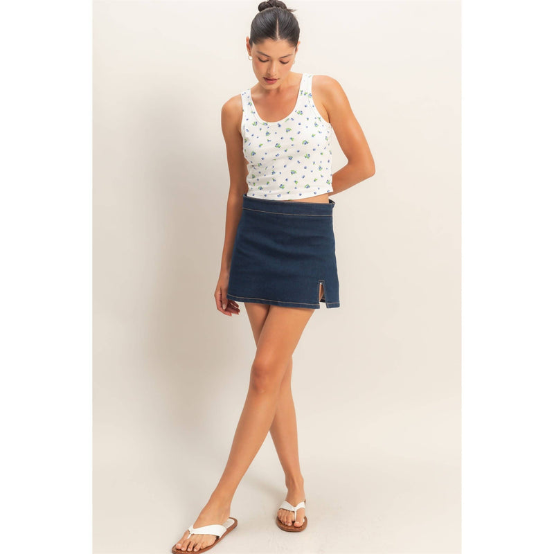 HYFVE Scoop Neck Blueberry Print Tank